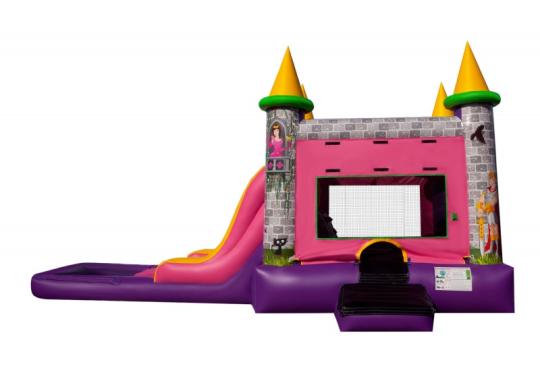 bounce house waterslide, wet and dry combo