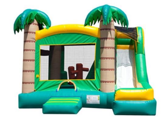 5in1 inflatable combo, 5in1 tropical bouncy castle