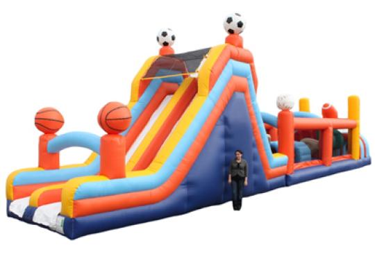 sports obstacle course, inflatable sports course