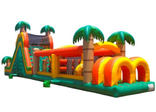 tropical obstacle course rental