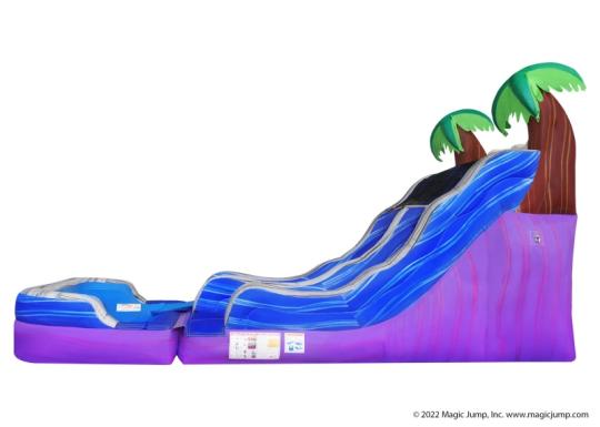 tropical paradise dry slide inflatable