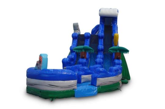 20' Tropical Curve Waterslide Front View