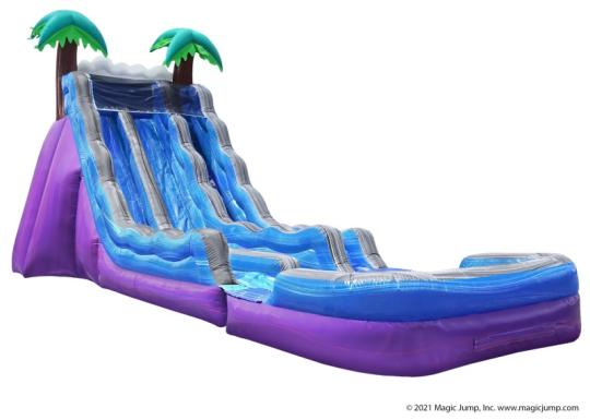 20' Tropical Paradise Dual Lane Water Slide