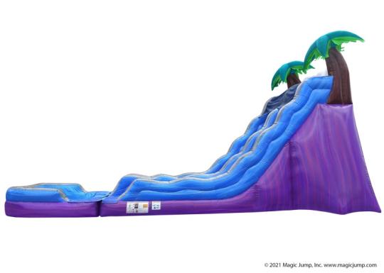 20' Tropical Paradise Inflatable Dual Lane Water Slide