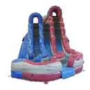 20' Cotton Candy Dual Curve Waterslide Front View